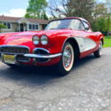 1961 Red Corvette with White coves and hard top, offered by www.TheVetteNet.com
