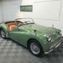 1961 TRIUMPH TR3A SPORTS ROADSTER. GREEN WITH TAN INTERIOR, BLACK TOP. 4-SPEED