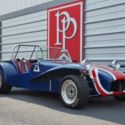 1962 Lotus Super 7 Roadster, true Vintage racer, Blue on red