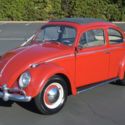 1962 VW Volkswagen Ruby Red Sunroof Bug Original CA 1 Family Owned Survivor