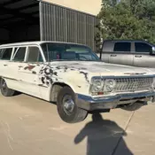1963 CHEVY STATION WAGON SURVIVOR WEST TEXAS BARN FIND IN A GARAGE SINCE 1979 V8