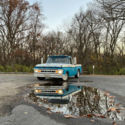 1963 Ford F-100 resto-mod on Crown Vic chassis.