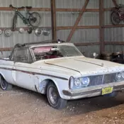 1963 Plymouth Fury White convertible coupe