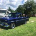 1964 C10 chevy short wheelbase Deep  impact blue  with Chrome trim.
