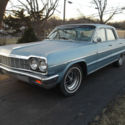 1964 Chevrolet Belair Impala 4 dr. 6 cly. 3 speed Daytona sliver blue Vintage 64