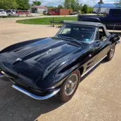 1964 CORVETTE L76 327/365HP 4 SPEED, FACTORY TUXEDO BLACK ON BLACK FRAME OFF