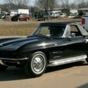 1964 CORVETTE ROADSTER 365HP FACTORY TUXEDO BLACK ON SILVER PB PW SIDE EXHAUST