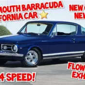 1964 Plymouth Barracuda 273 V8 4 Speed Calif Car 2 Owner
