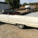 1965 65 CADILLAC CONVERTIBLE. CALIF CAR. RUNS. GREAT BUILDER. RED LEATHER
