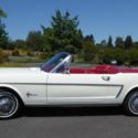 1965 Convertible Ford Mustang - Wimbledon White with Red Interior