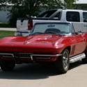 1965 CORVETTE ROADSTER RALLY RED 4 SPEED SIDE EXHAUST KNOCK OFFS