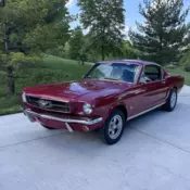 1965 FASTBACK A-CODE 289 4V 4SPD SOLID STRAIGHT BEAUTIFUL DARK CHERRY