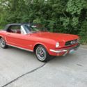 1965 FORD MUSTANG CLASSIC CONVERTIBLE ORIGINAL RED/ RED CAR SOLID GOOD DRIVER