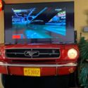 1965 FORD MUSTANG TV STAND RED WITH WHITE WALL TIRE RARE  PEACE 954 937 8271