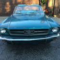 1965 MUSTANG CONVERTIBLE 289 V-8 TWILIGHT TURQUOISE FACTORY PONY INTERIOR