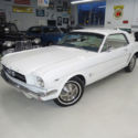 1965 Mustang Coupe Manual Transmission Dual Exhaust AirConditioning White & Blue