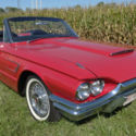 1965 Red Ford Thunderbird Convertible with tonneau cover (Ford Executive Car)