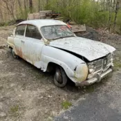 1965 Saab model 96 2 stroke car 4 speed on column - triple