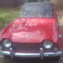 1965 Triumph Tr4a Irs convertible red sports car
