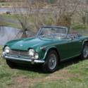 1965 Triumph TR4A wire wheels and red line Michelins 80000 Miles Green Convertib