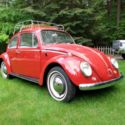 1965 Volkswagen Sunroof Beetle Super Cute Ruby Red Coupe