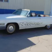 1966 Cadillac Deville Convertible Rare rust free car. *Cool Hand painted Flames*
