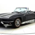 1966 Chevrolet Corvette Convertible, Rare Tuxedo Black, 327ci V8, Side Exhaust