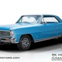 1966 Chevrolet Nova SS Marina Blue Hardtop 283 V8 2 Speed Automatic