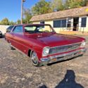 1966 CHEVROLET NOVA SS,SUPER SPORT, RED ON RED WITH FACTORY A/C, 283, NO RESERVE