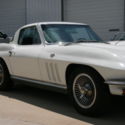 1966 CORVETTE COUPE ERMINE WHITE WITH BLACK INTERIOR 4 SPEED KNOCK OFFS NICE