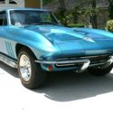 1966 Corvette Coupe Nassau Blue 327/300 4-Speed Side-Pipe Exhaust Big Block Hood