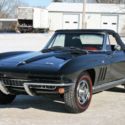 1966 CORVETTE ROADSTER TUXEDO BLACK ON RED #&#039;S MATCHING 300HP