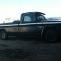 1966 Dodge D100 D 100 Custom Original Survivor Black truck.