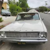 1966 Dodge Dart 270 convertible.  White paint, top, red interior .  Rust-free