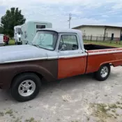 1966 Ford F100 Pickup Red custom cab