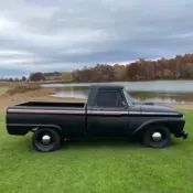 1966 Ford F100 Rat Rod Truck Flat Black 302 V8 5 Speed Short Bed Solid Driver