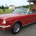 1966 Ford Mustang A Code Convertible Power Top Power Steering Red / Black