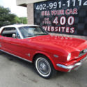 1966 Ford Mustang Coupe 289ci V8 Automatic White Vinyl Top 4 Barrel Carb Low Mil