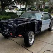 1966 Ford Mustang Coupe project with NEW 302 Crate engine and T5 Trans. NO RUST