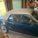 1966 Ford Mustang navy blue body white vinyl top 289 cubic inch V-8 engine