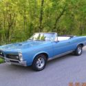 1966 GTO CONVERTIBLE TRIBUTE 400 AUTO PS STRAIGHT SOLID BEAUTIFUL BLUE AND WHITE
