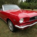 1966 Mustang Convertible Candyapple Red V-8 North Carolina