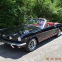 1966 MUSTANG CONVERTIBLE GT A-CODE AUTO BEAUTIFUL FACTORY RAVEN BLACK AND RED