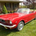 1966 Mustang Convertible,75,000 orig mi, a/c, well optioned, 2 owner, rust free