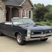 1966 Pontiac GTO, Nightwatch Blue with 66,500 Miles available now!