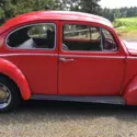 1966 Volkswagen Beetle Sedan Red RWD Manual chrome