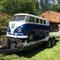 1966 Volkswagen Bus/Vanagon , restored. Blue/White, 11 window. New engine