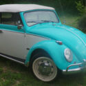 1966 VOLKSWAGEN CONVERTIBLE, SUPER COOL TURQUOISE AND CREAM, SOLID, GOOD DRIVER