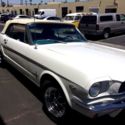1966 White Ford Mustang Convertible with Blue Interior