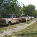 1967 c10 Chevy Short Bed Shop Truck Patina SEA FOAM GREEN BIG WINDOW